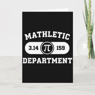 Cartão Matemática Departamento de Matemática Pi 3.14 159