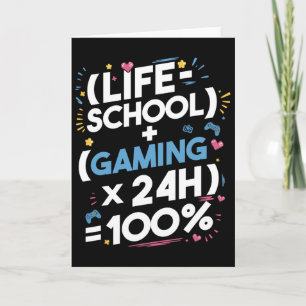 Cartão Matemática Divertida para Gamer Adolescente – Fórm