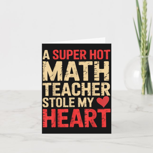 Cartão Matemática Divertida Uma Professora de Matemática  (Frente)