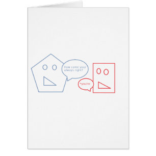 Cartão Matemática e chalaça inglesa