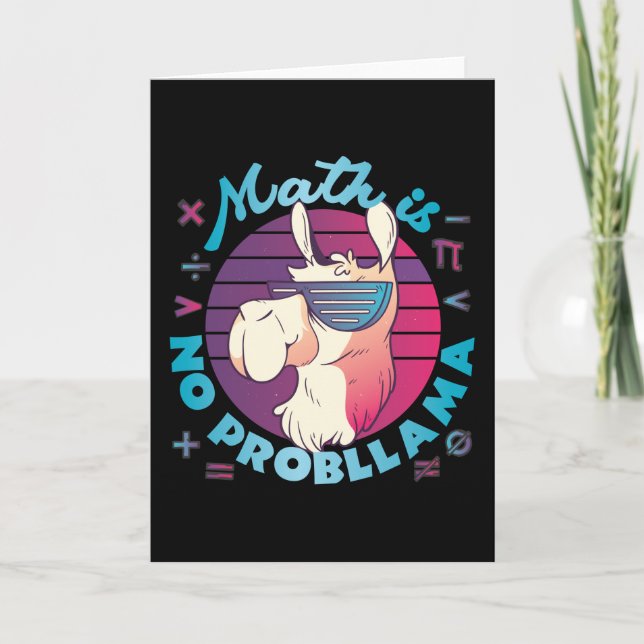 Cartão Matemática Não É ProbLlama (Frente)