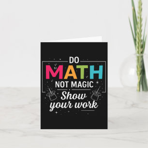 Cartão Matemática Não Magia Engraçada Professora De Matem