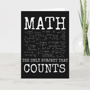 Cartão Matemática O Único Assunto Que Conta Professor Div