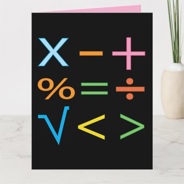 Cartão Matemática Símbolo Matemático Matemática  (Frente)