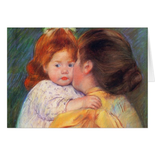 Cartão Maternal Kiss, Mary Cassatt (Frente Horizontal)