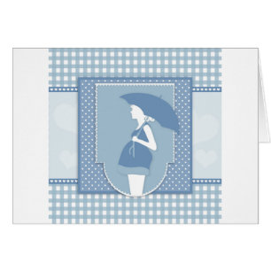 Cartão maternidade azul