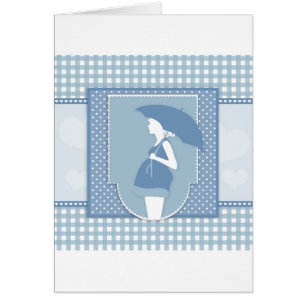 Cartão maternidade azul