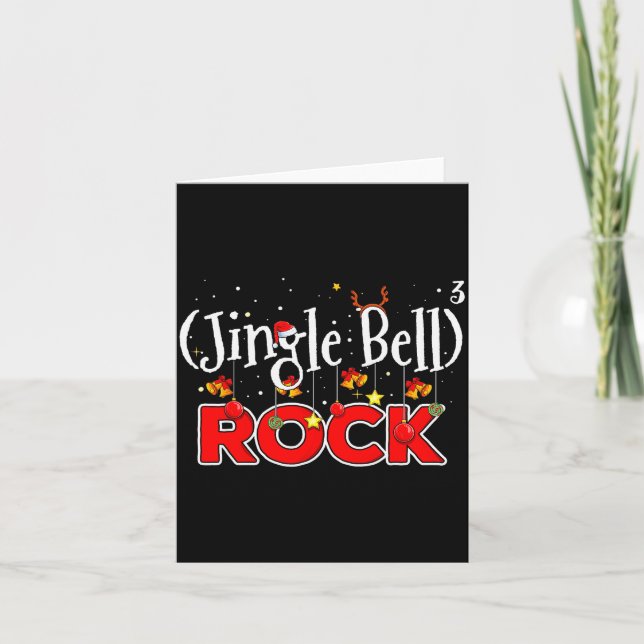 Cartão Math Christmas Jingle Bells Rock Math Funny Christ (Frente)