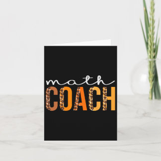 Cartão Math Coach Leopard Squad Fall Autumn Thanksgi