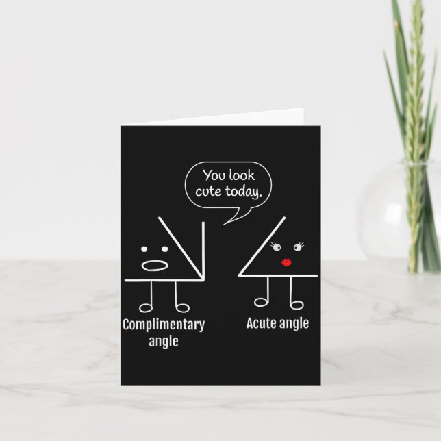 Cartão Math Teacher Tee - Complimentary Acute Angle  (Frente)