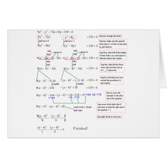 Cartão Maths (Frente Horizontal)