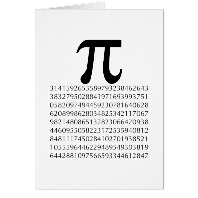 Cartão maths do pi (Frente)