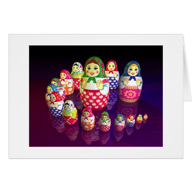 Cartão Matreshka (Frente Horizontal)