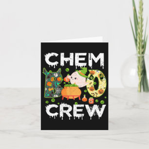 Cartão Matriz Química do Halloween da Tripulação Chem Boo