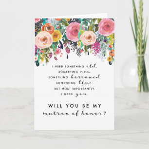 Cartão Matron of Honor Proposal Card, Ashley Collection