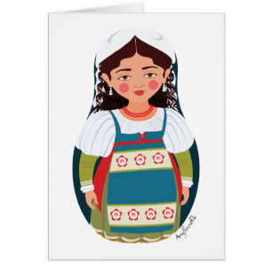 Cartão Matryoshka Italiano
