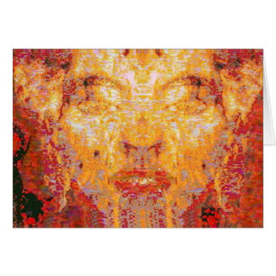 Cartão MATTER NÃO IMPORTA Máscara Fractal em amarelo-verm