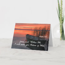 Matthew 4:19 Fishers of Men Christian Bíblia Verse