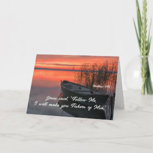 Cartão Matthew 4:19 Fishers of Men Christian Bíblia Verse