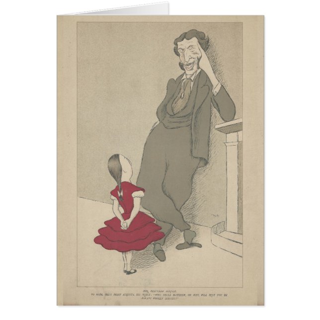 Cartão Matthew Arnold e sua sobrinha por Beerbohm máximo (Frente)