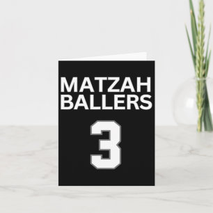Cartão Matzah Ballers 3 Equipe de Basquete Judeu Engraçad