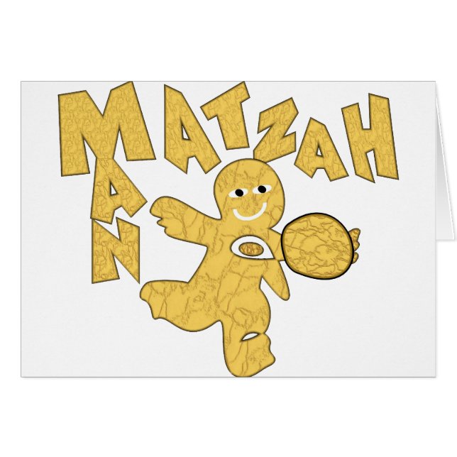 Cartão Matzah Man (Frente Horizontal)