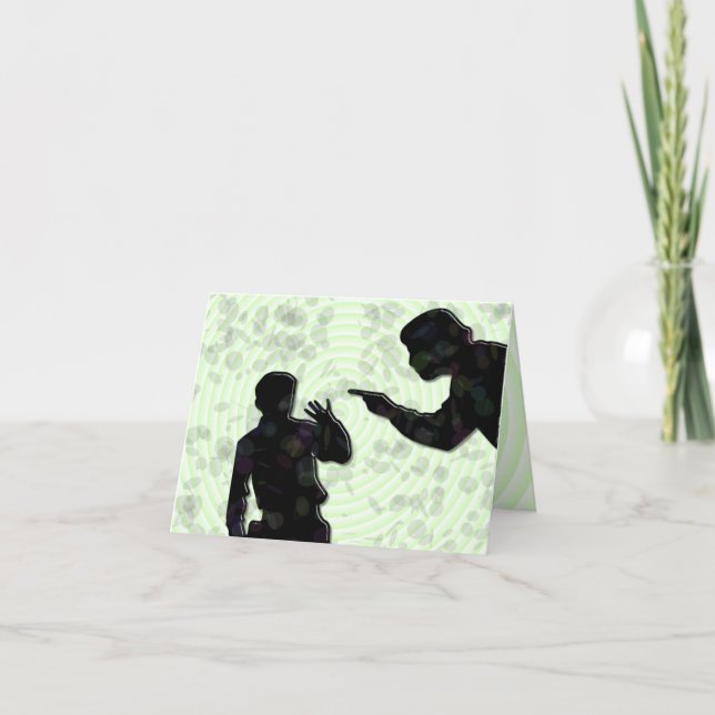 Cartão mau alternativo engraçado do pai (Frente)