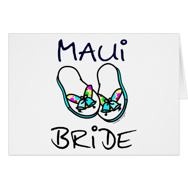 Cartão Maui Bride Wedding (Frente Horizontal)