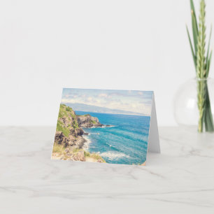 Cartão Maui Coast Note Card Blank Inside