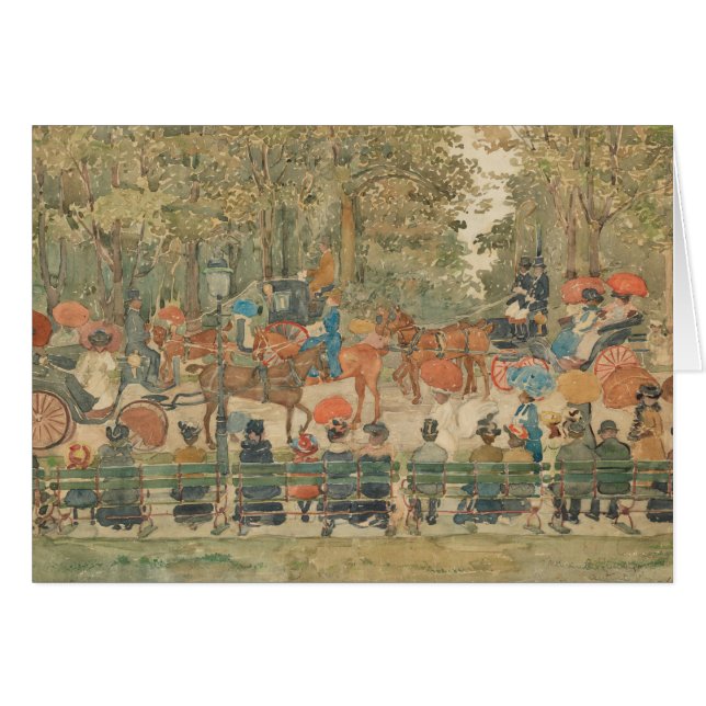Cartão Maurice Prendergast - Central Park, 1901 (Frente Horizontal)