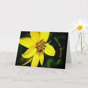 Cartão Maximilian Sunflower Floral Personalizado Aniversá