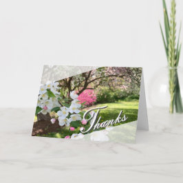 Cartão May Flowers Pink Thank You Card