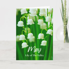 Cartão May Lily of the Valley Birth Month Flower Birthday