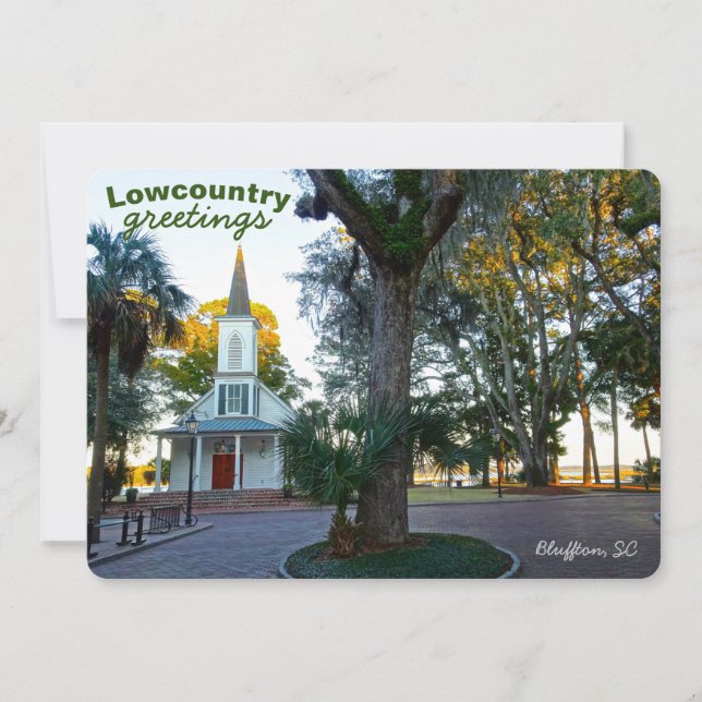 Cartão May River Chapel Palmetto Bluff Bluffton SC (Frente)