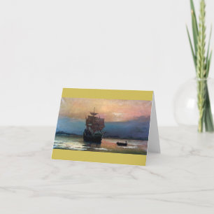 Cartão Mayflower in Plymouth by William F. Halsall 1882