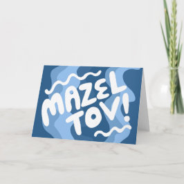 Cartão MAZEL TOV BAR BAT MITZVAH Personalizável Moderno O