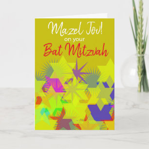 Cartão Mazel Tov no seu Bat Mitzvah