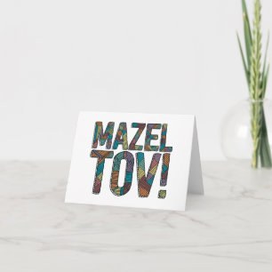Cartão Mazel Tov Patchwork Multi