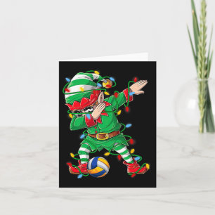 Cartão Mb Elf Dabbing Voleibol Player Natal Xma
