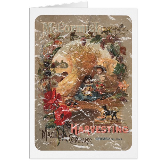 Cartão McCormick Harvesting-1873 - angustiado (Frente)