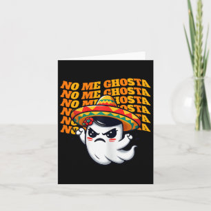 Cartão Me Ghosta engraçado fantasma mexicano Halloween fa