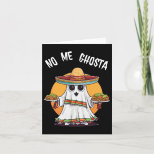 Cartão Me Ghosta Fantasma Mexicano Engraçado do Halloween