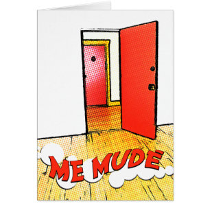 Cartão me mudé: puerta cómica