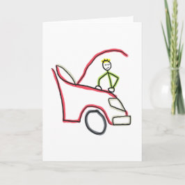Cartão Mecânico de Carros Stickman