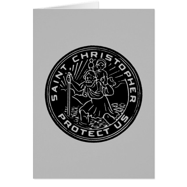 Cartão Medalha de Christopher de santo (Frente)