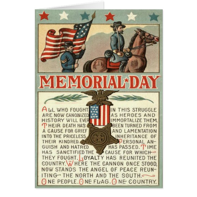 Cartão Medalha de Sinalizador dos EUA Marcha da União Sol (Frente)