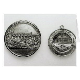 Cartão Medalha que comemora a abertura do Suez