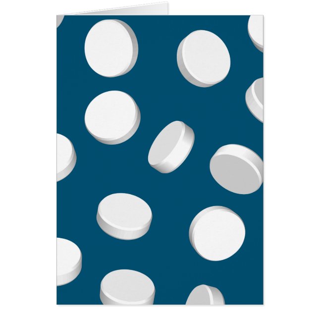 Cartão medicamentos para pílulas azuis (Frente)