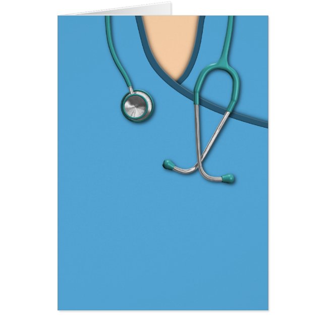 Cartão Médico azul esfrega (Frente)