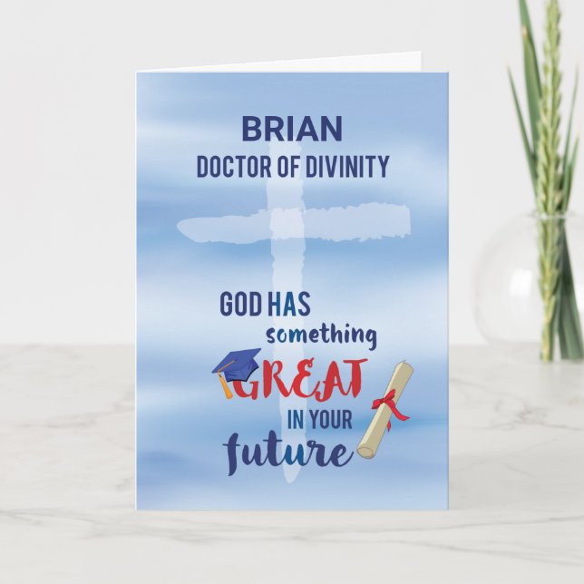 Cartão Médico de Divindade Cromo Azul (Frente)